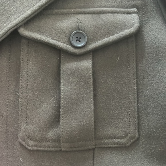 Banana republic, pea coat, army green like new condition - Picture 4 of 8